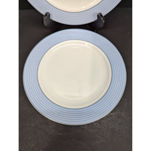 Germany Flirt by R&B Decor Happy Day Blue 9 1/2" Dinner Plate Set of 2 - Picture 3 of 6